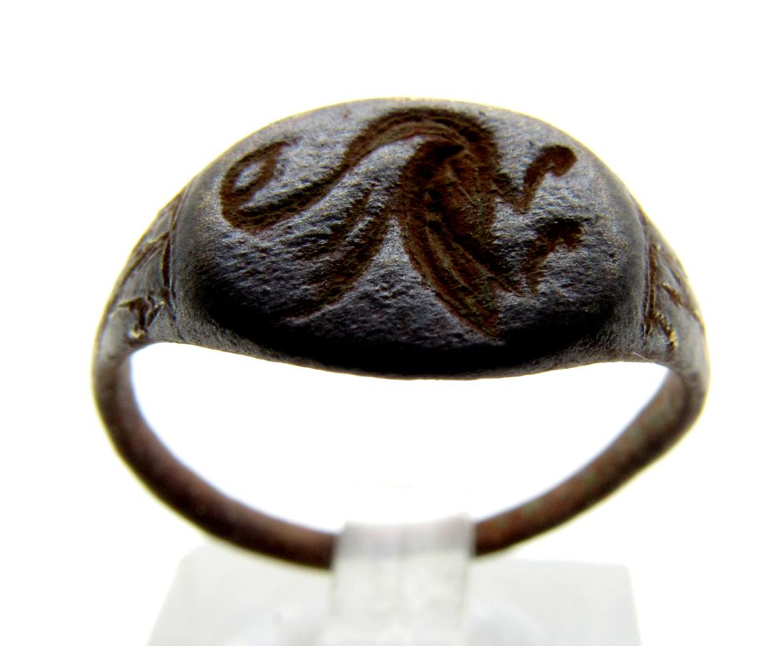 Medieval Viking Bronze Creature Ring (1 of 3)