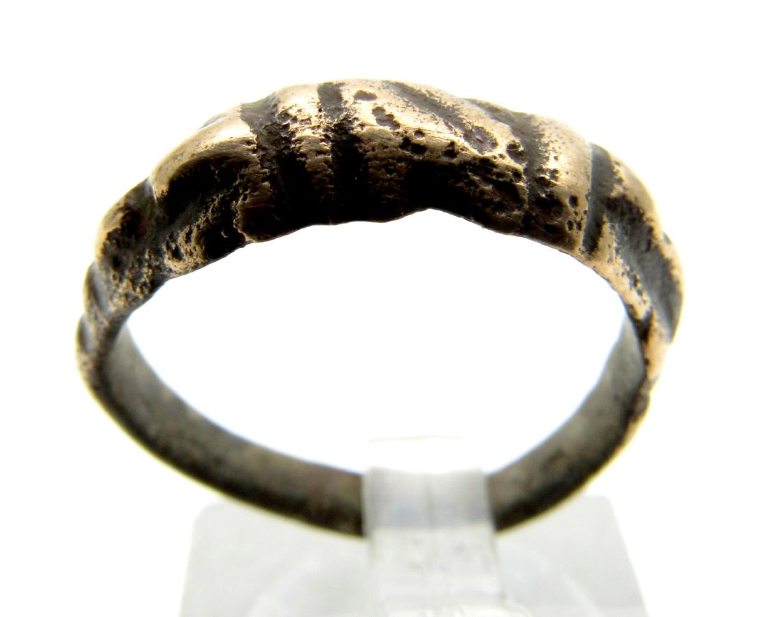 Ancient Roman Bronze Clasped Hands Ring (1 of 3)
