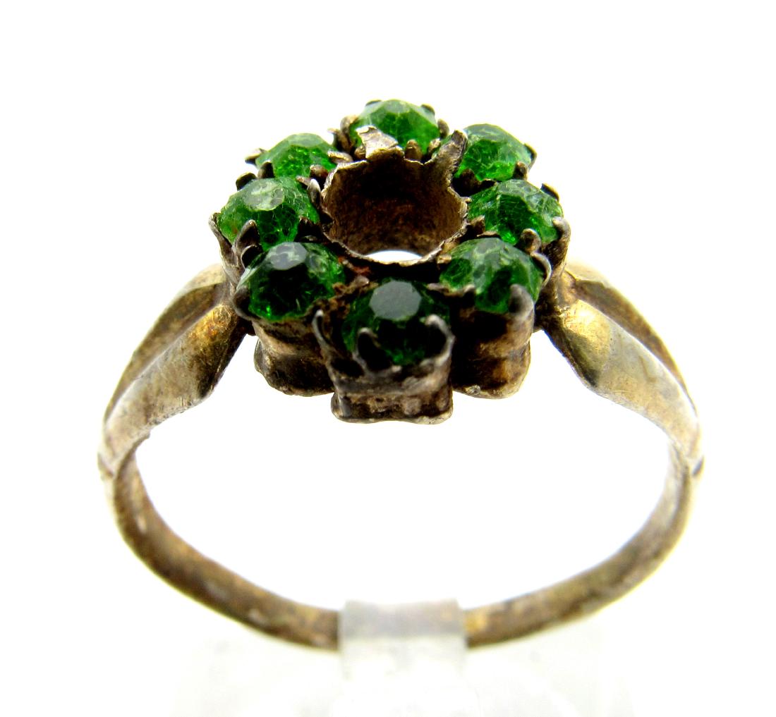 Post Medieval Silver Hallmarked Ring with Stones (1 of 4)