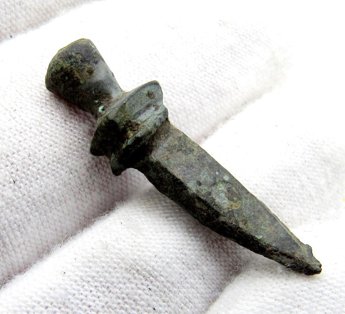 Ancient Roman Bronze Gladiator's Sword Pendant - (1 of 2)