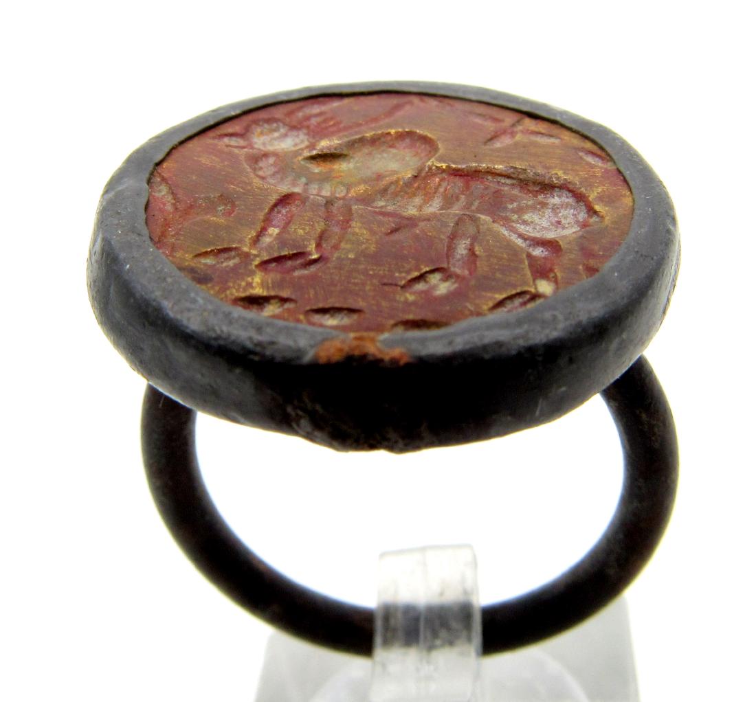 Middle Eastern Japser Intaglio Ring (1 of 4)