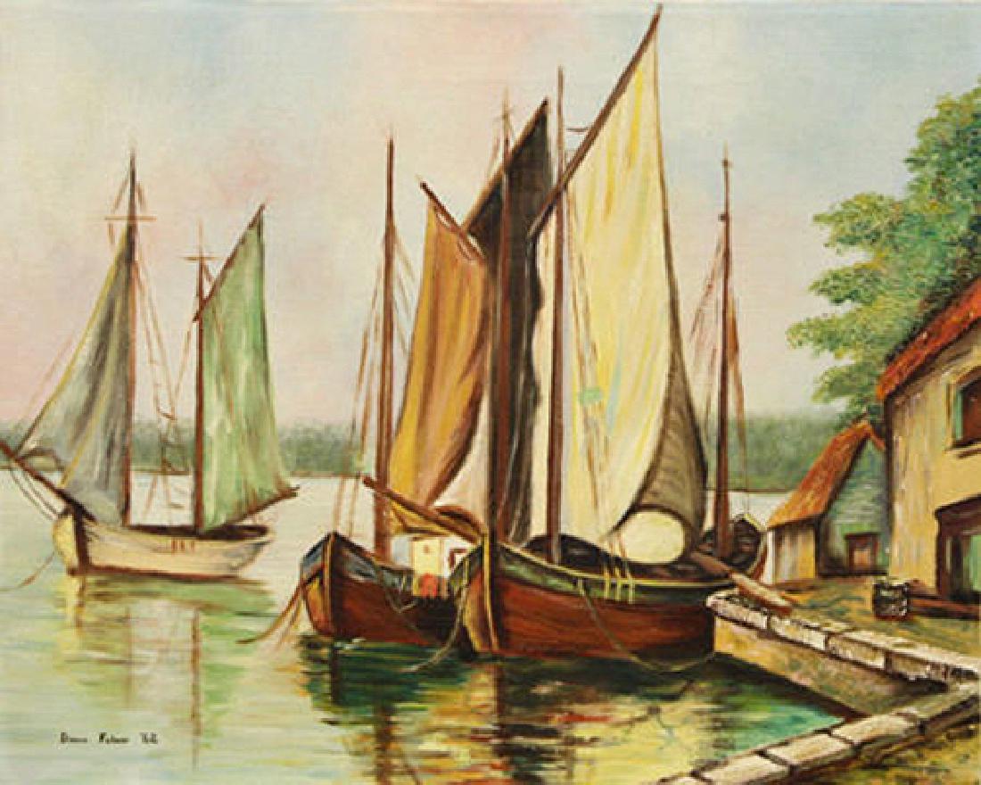Harbour Scene by Donna Fahner Painting (1 of 2)