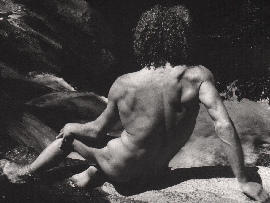 LUCIEN CLERGUE - Male Nude: Artist: LUCIEN CLERGUE Print Title: Male Nude Medium: Photo-lithograph Printing Date: 1985 Printed in France Image Size: 7.25 X 5.5 inches Lucien Clergue August 14, 1934 – November 15, 2014) was a F