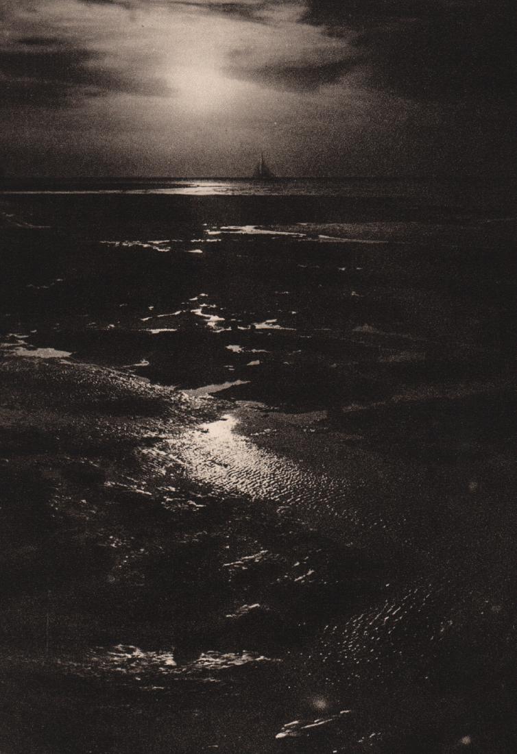 JOHN EVERARD - Easter Sunset, Margate: Artist: JOHN EVERARD Print Title: Easter Sunset, Margate Medium: Sheet-Fed Gravure Printing Date: 1930's Printed in England Image Size: 6 X 9 inches John Everard was a First World War veteran and form