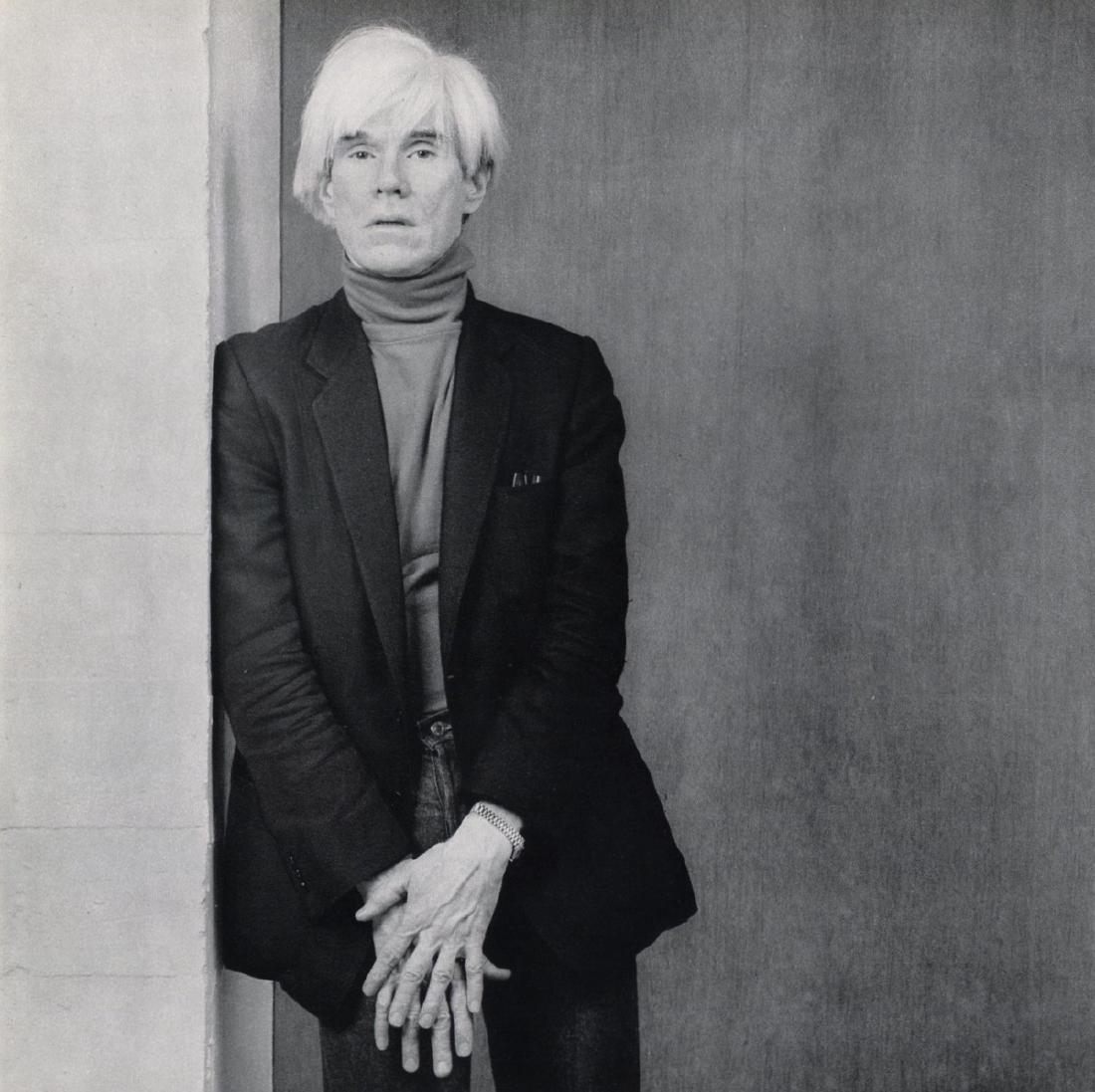 ROBERT MAPPLETHORPE - Andy Warhol, 1983: Artist: ROBERT MAPPLETHORPE Print Title: Andy Warhol, 1983 Medium: Sheet-fed Gravure Printing Date: 1985 Printed in Japan Image size approx. 10 X 10 inches Robert Mapplethorpe was an American photogra