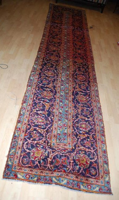 Rare Vintage Hand knotted Perisan Runner Rug 14x3 (1 of 4)