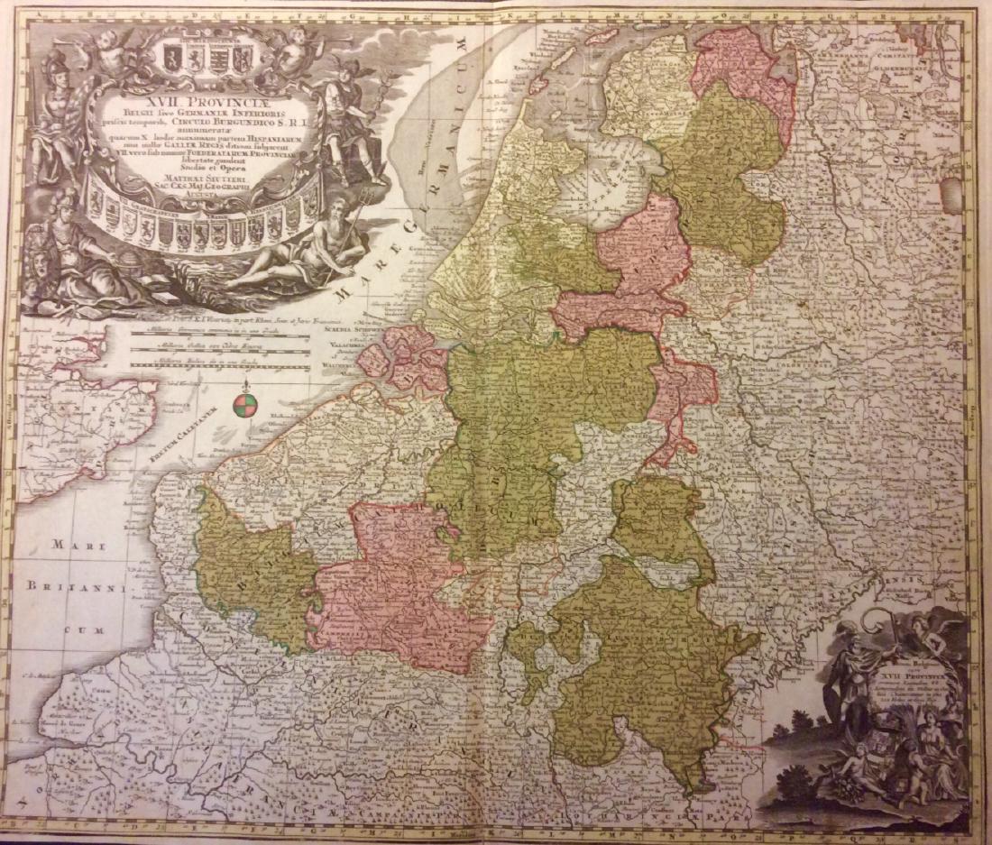 Seutter: Antique Map of Belgium & Netherlands, 1740 (1 of 1)