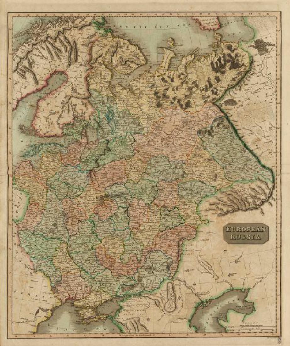 Thomson: Antique Map of European Russia, 1817 (1 of 2)