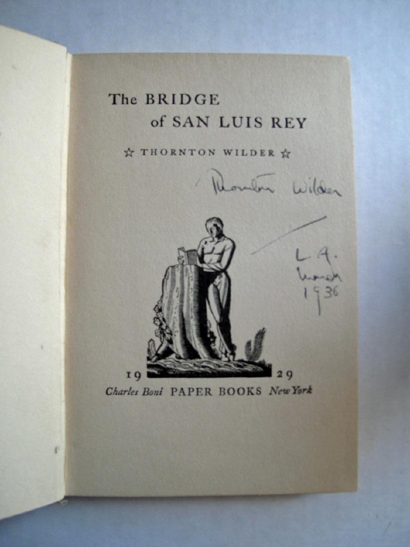 The Bridge of San Luis Rey Book Signed Thornton Wilder (1 of 1)