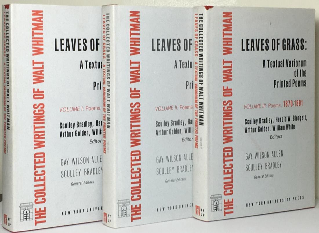 Leaves of Grass Textual Variorum Poems Walt Whitman (1 of 5)