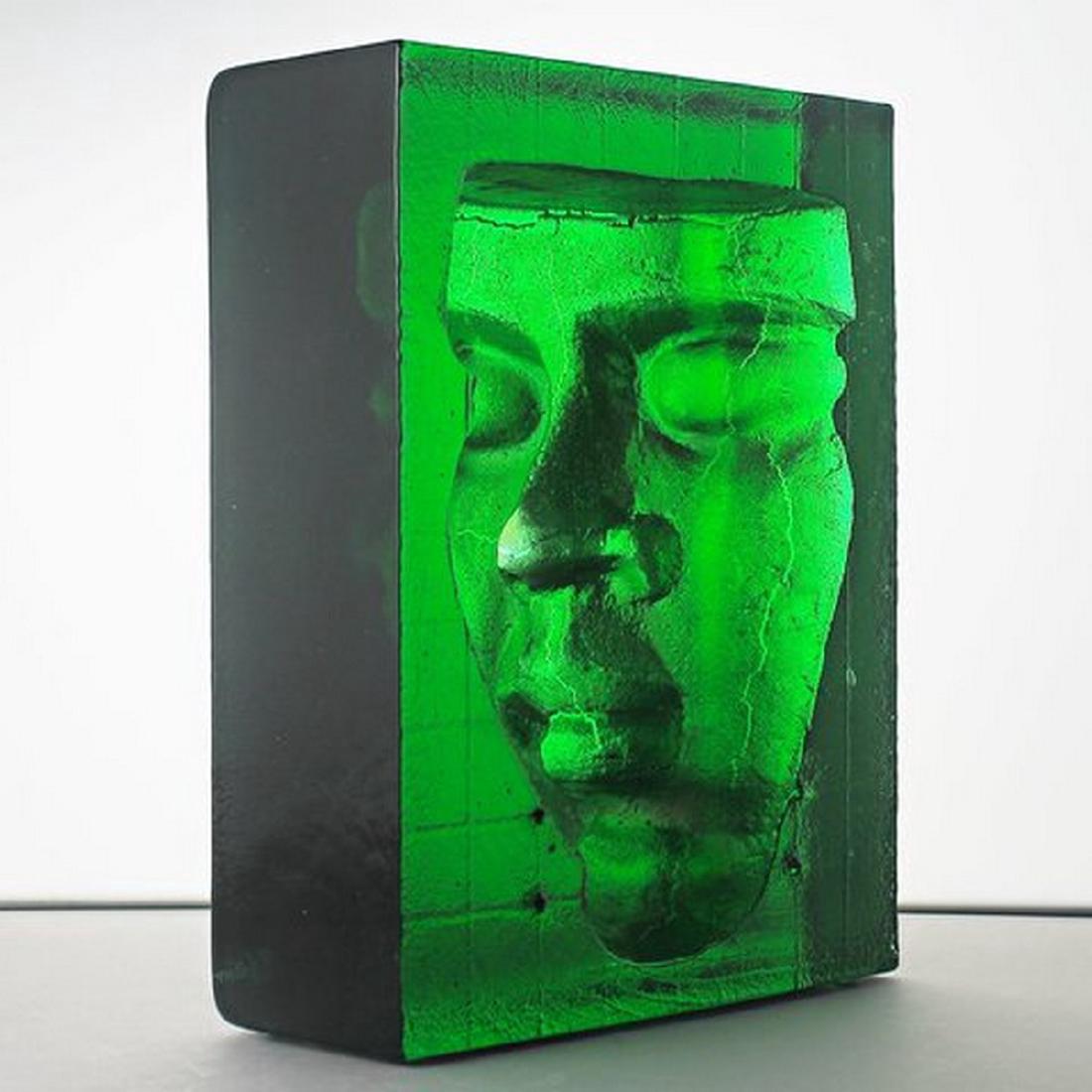 Bertil Vallien - Kosta Boda "Boheme" Block/Sculpture (1 of 2)