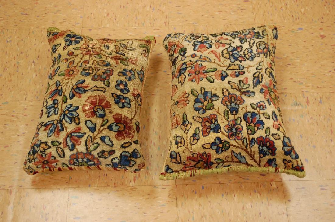 2 Fine Lavar Kerman Antique Rug Pillows 1.2x1.8 (1 of 6)