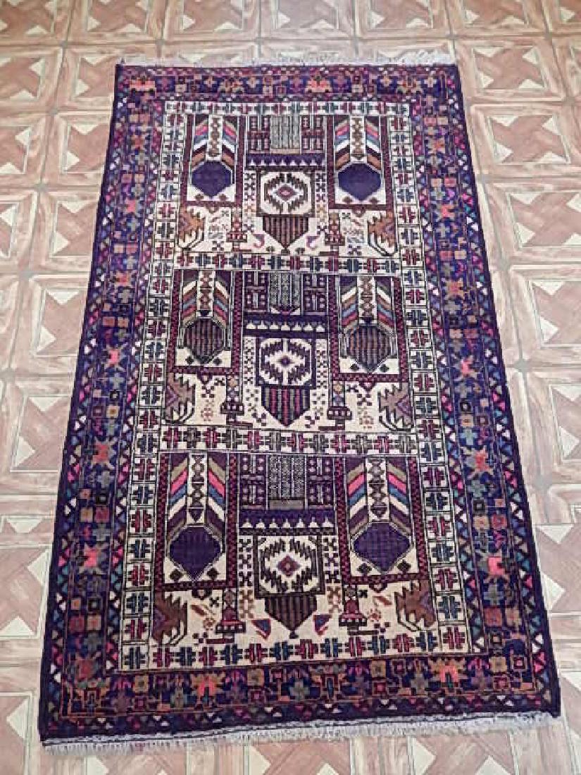 Unique Hand Knotted Pakistan Baluchi Rug 2.10x4.10 (1 of 3)