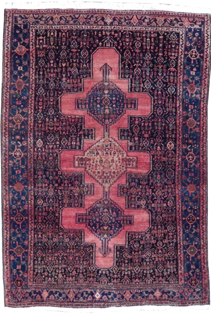 Vintage Handmade Wool Semi-Antique Persian Rug 4.4x6.7 (1 of 6)