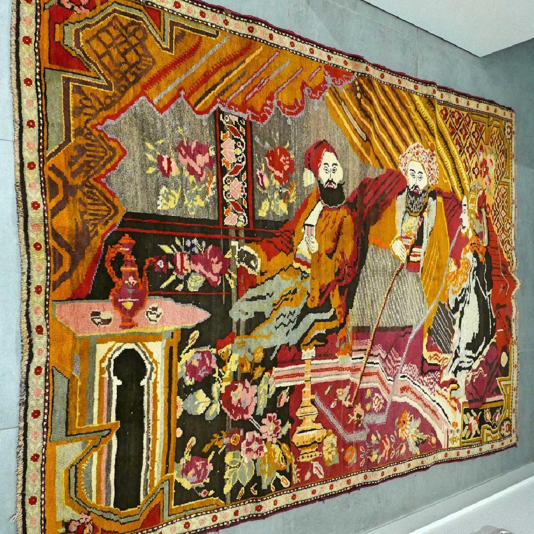 Pictoral Hand Knotted Karabagh Rug 6.6x4.6 (1 of 9)