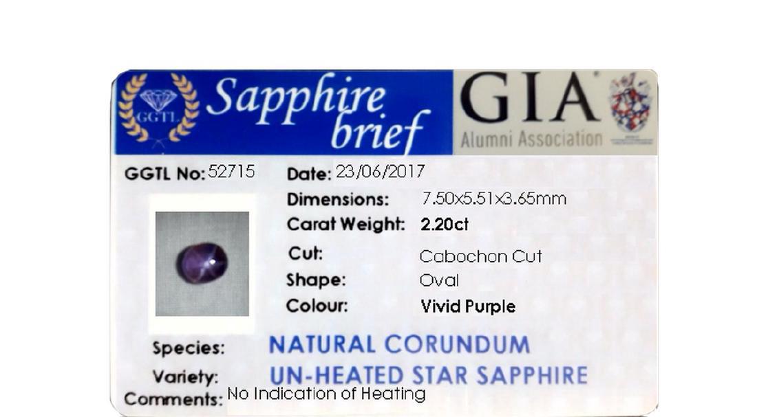 2.20 Carat Loose Vivid Purple Ceylon Star Sapphire, GIA (1 of 4)