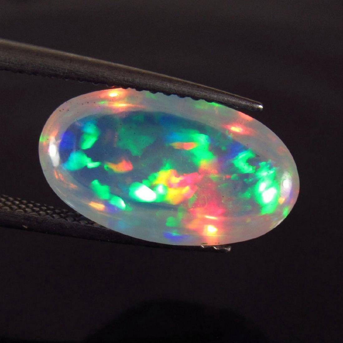 5.37 Carat Ethiopian Loose Welo White Opal Oval (1 of 3)