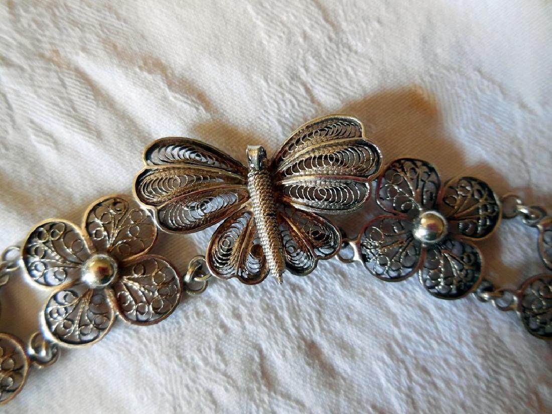Vintage Filigree Silver Bracelet (1 of 6)