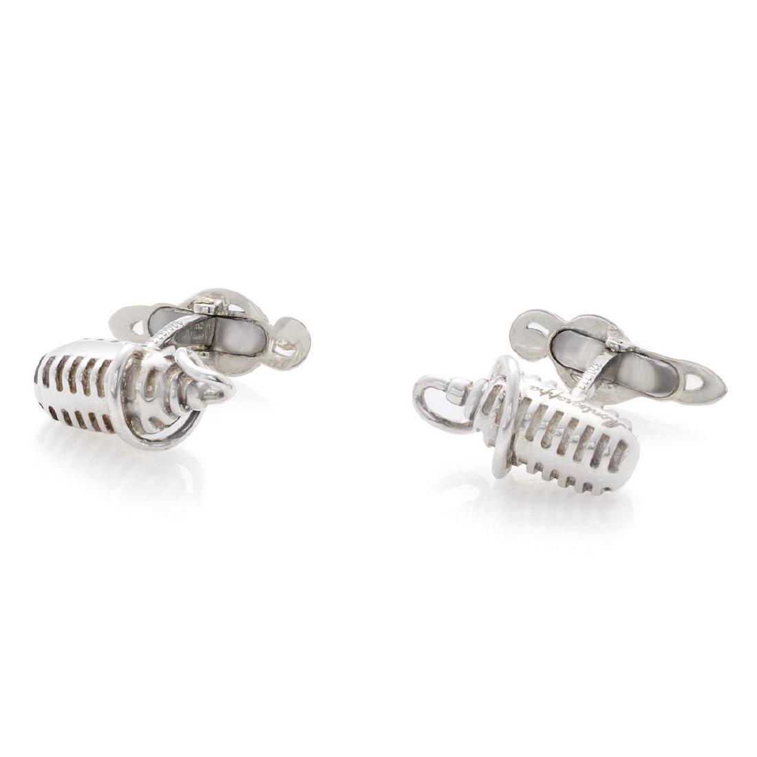 Montegrappa Microphone Sterling Silver Cufflinks: Item: Montegrappa Microphone Sterling Silver Cufflinks Brand: Montegrappa Appr. 1 in. x 0.4 in. Limited Series. Whale-tail Locking mechanism Please note that this lot has a confidential reserve. When 