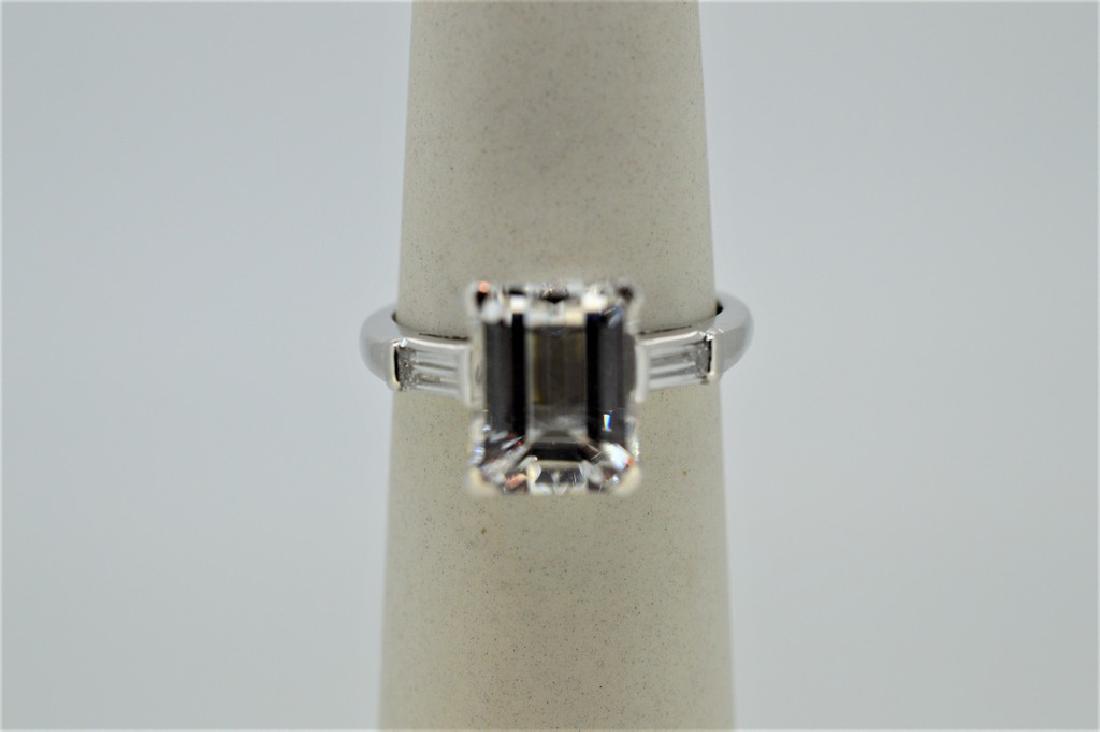 Platinum Natural White Beryl Diamond Ring, 4.37ct (1 of 4)