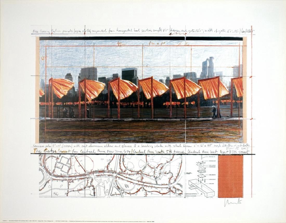 Javacheff Christo Lithograph Gates Project Central Park (1 of 2)