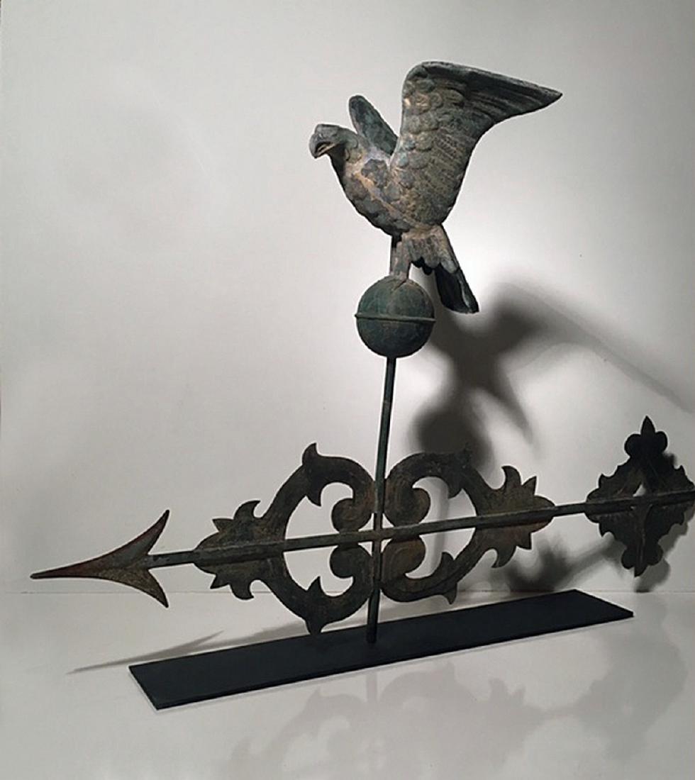 Scroll Weathervane With Rare Eagle Finial C 1900 (1 of 6)