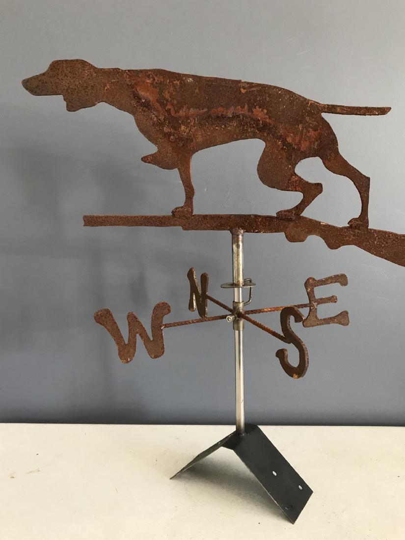 Old Sheet Iron Spaniel Riding Shotgun Weather Vane (1 of 1)