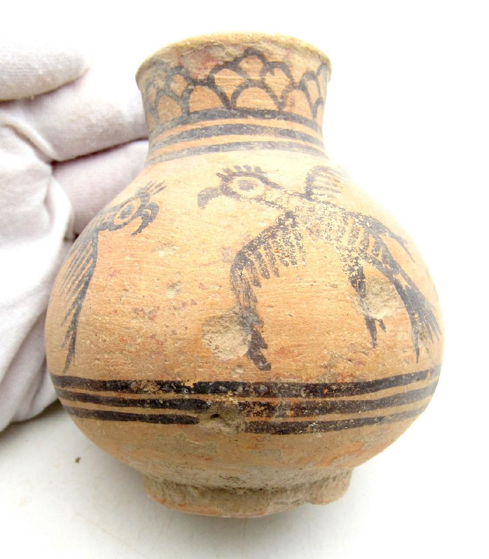 Ancient Indus Valley Terracotta Jar with Bird Motif (1 of 4)