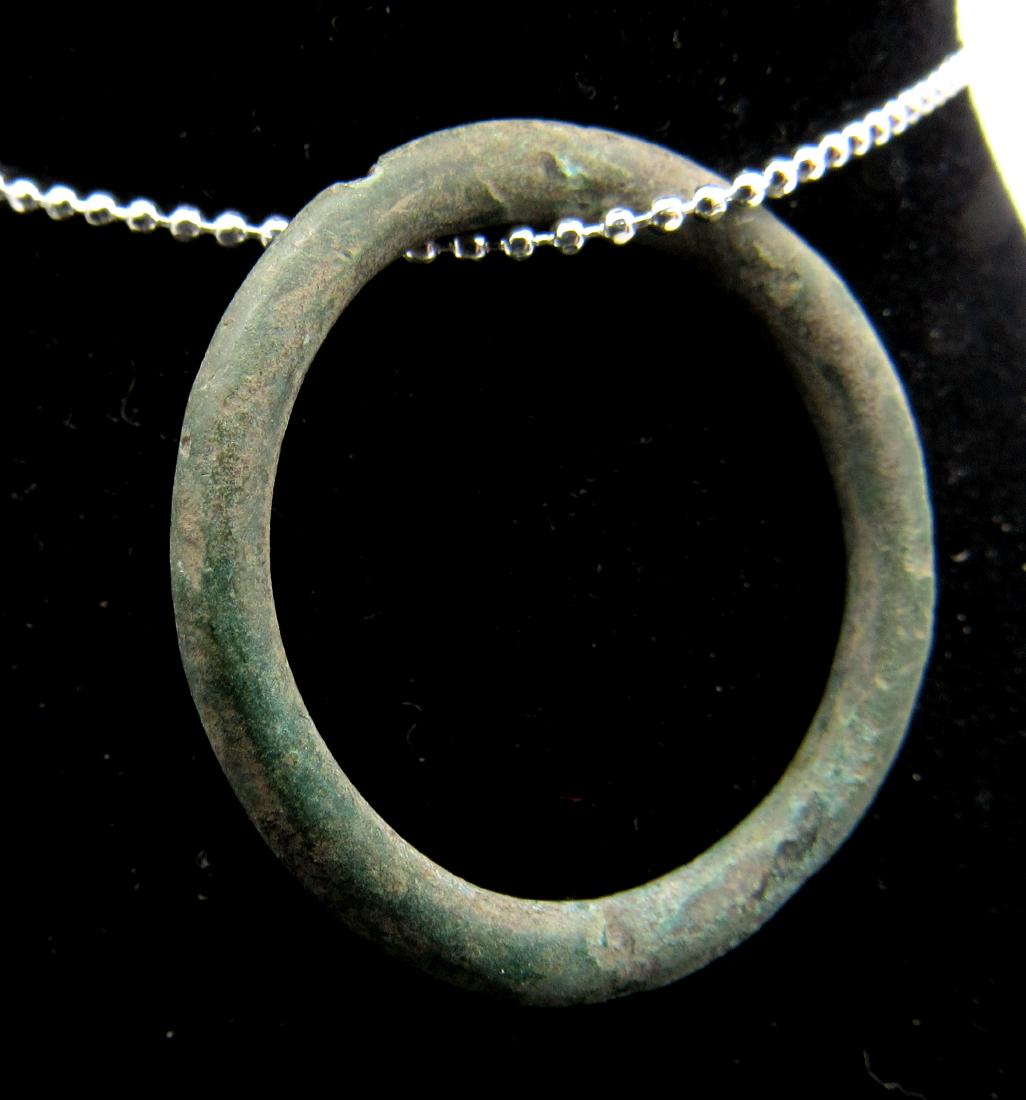 Ancient Bronze Age Ring Sun Amulet (1 of 2)
