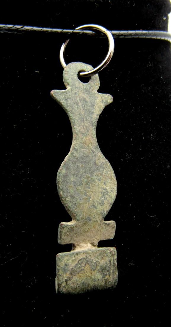 Ancient Roman Bronze Decorated Pendant (1 of 2)