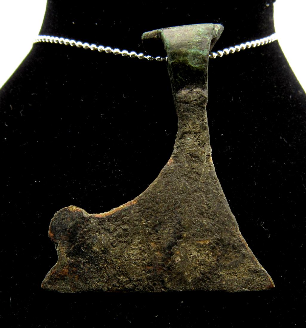 Medieval Viking Bronze Axe of God Odin Pendant (1 of 2)