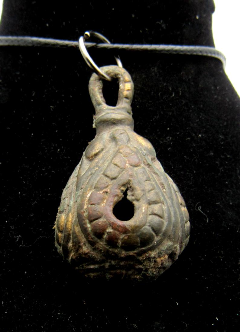 Medieval Viking Bronze Beast Face Pendant (1 of 2)