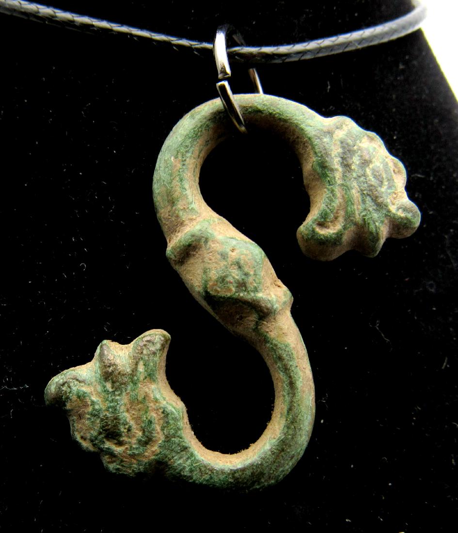 Medieval Viking Bronze Dragon Fafnir Pendant (1 of 2)
