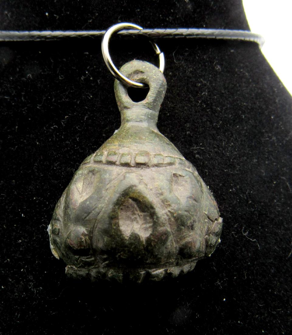 Medieval Viking Bronze Beast Face Pendant (1 of 2)