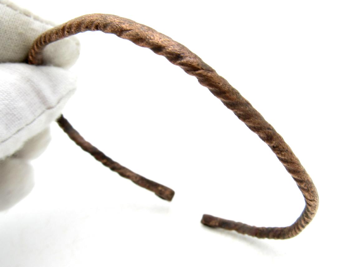 Medieval Viking Twisted Bronze Bracelet (1 of 3)