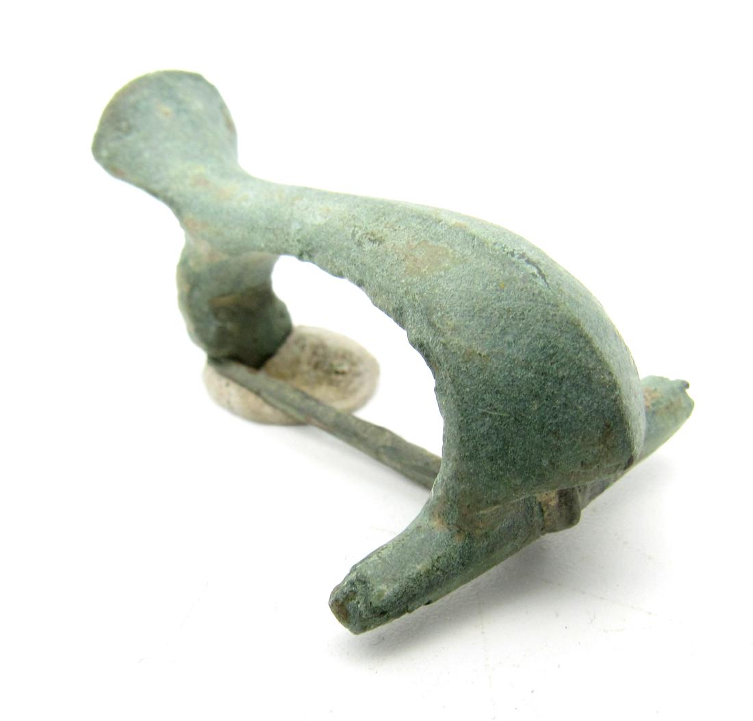 Ancient Roman Bronze Dolphin Knee Brooch (1 of 3)