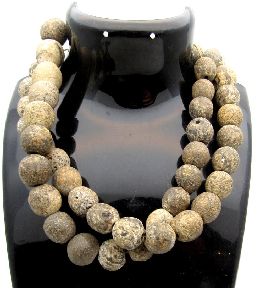 Ancient Stone Age Bone Necklace with 47 Beads