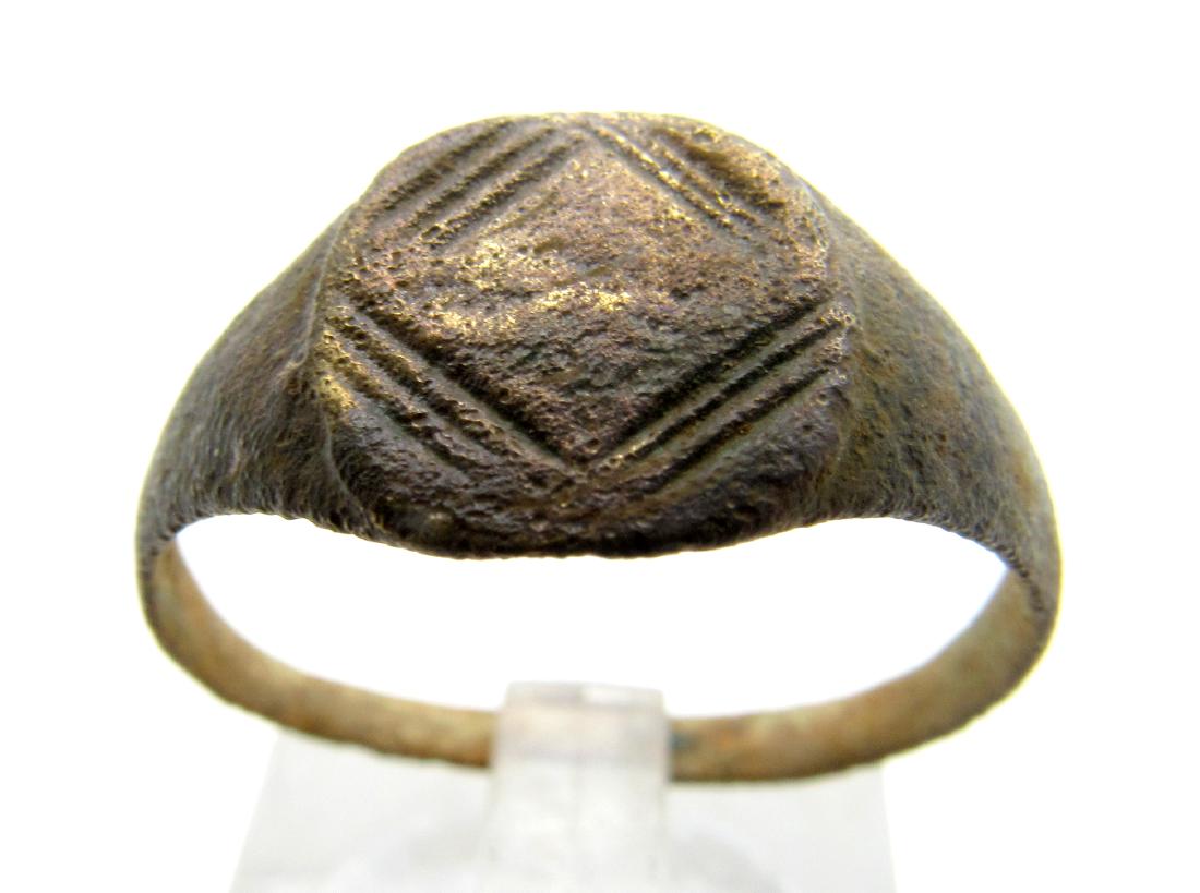 Medieval Viking Decorated Bronze Ring (1 of 3)