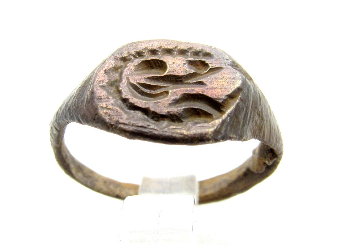 Medieval Crusaders Bronze Heraldic Ring (1 of 3)