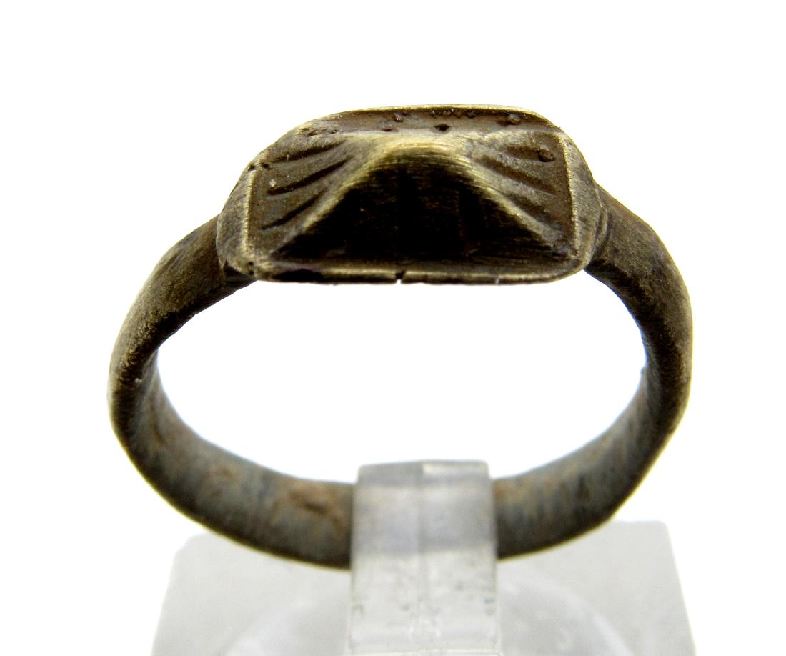 Ancient Roman Bronze Pyramid Ring (1 of 3)