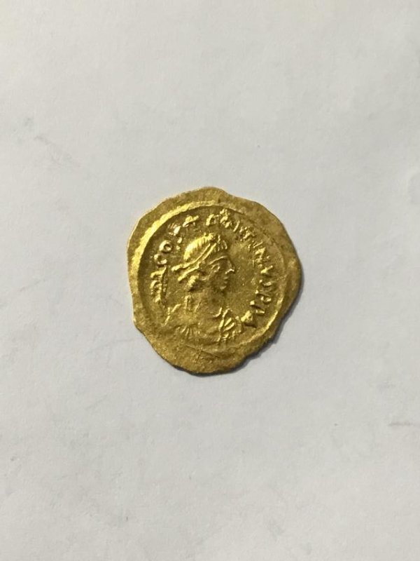 Byzantine gold Tremissis Coin (1 of 3)