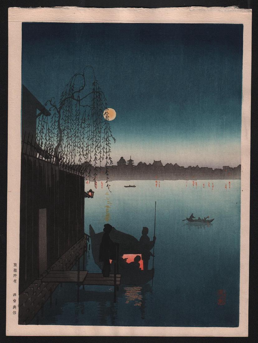 Kobayashi Eijiro Woodblock Evening Cool on Sumida (1 of 1)