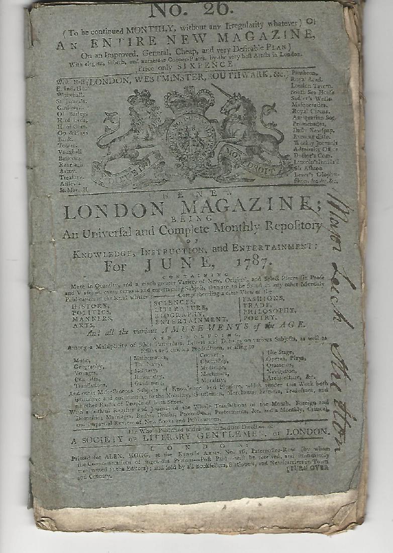 1787 New London Magazine Cook Voyages Plates (1 of 3)