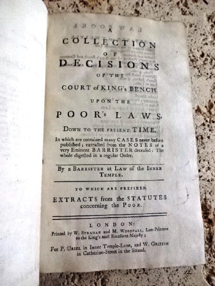 1771 Collection of Decisions Court of King’s Poor Laws (1 of 3)