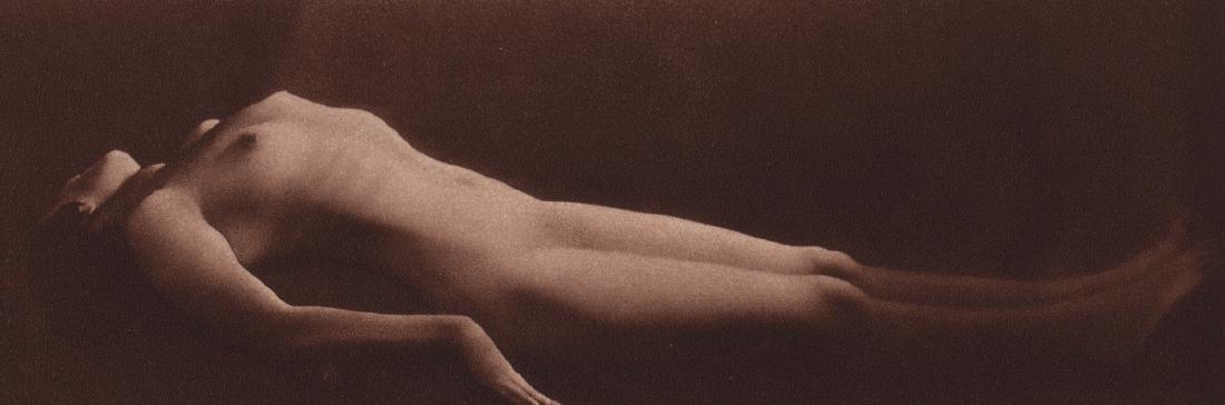 DRTIKOL - Nude Czech Woman: Artist: DRTIKOL Print Title: Nude Czech Woman Medium: Sheet-fed Gravure Printing Date: 1925 Printed in Germany Image size approx. 8.5 x 3 inches Frantisek Drtikol(1883-1961) was a Czech photographer w