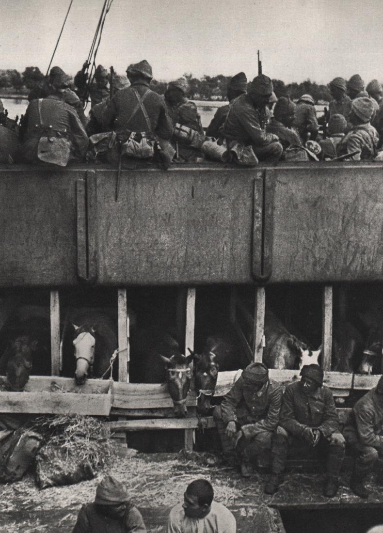 ANDRE KERTESZ - Turkish Troops, 1918: Artist: ANDRE KERTESZ Print Title: Turkish Troops on board the Minna Horn, departing Romania in 1918 Medium: Sheet-Fed Gravure Printing Date: 1972 Printed in France Image size approx. 6.5 x 9 inches A