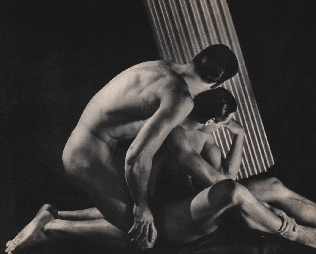 GEORGE PLATT-LYNES - Male Nudes: Artist: GEORGE PLATT-LYNES Print Title: Male Nudes Medium: Sheet-Fed Gravure Printing Date: 1934 Printed in France Image Size: 9 X 7.5 inches George Platt-Lynesan American fashion and commercial photo