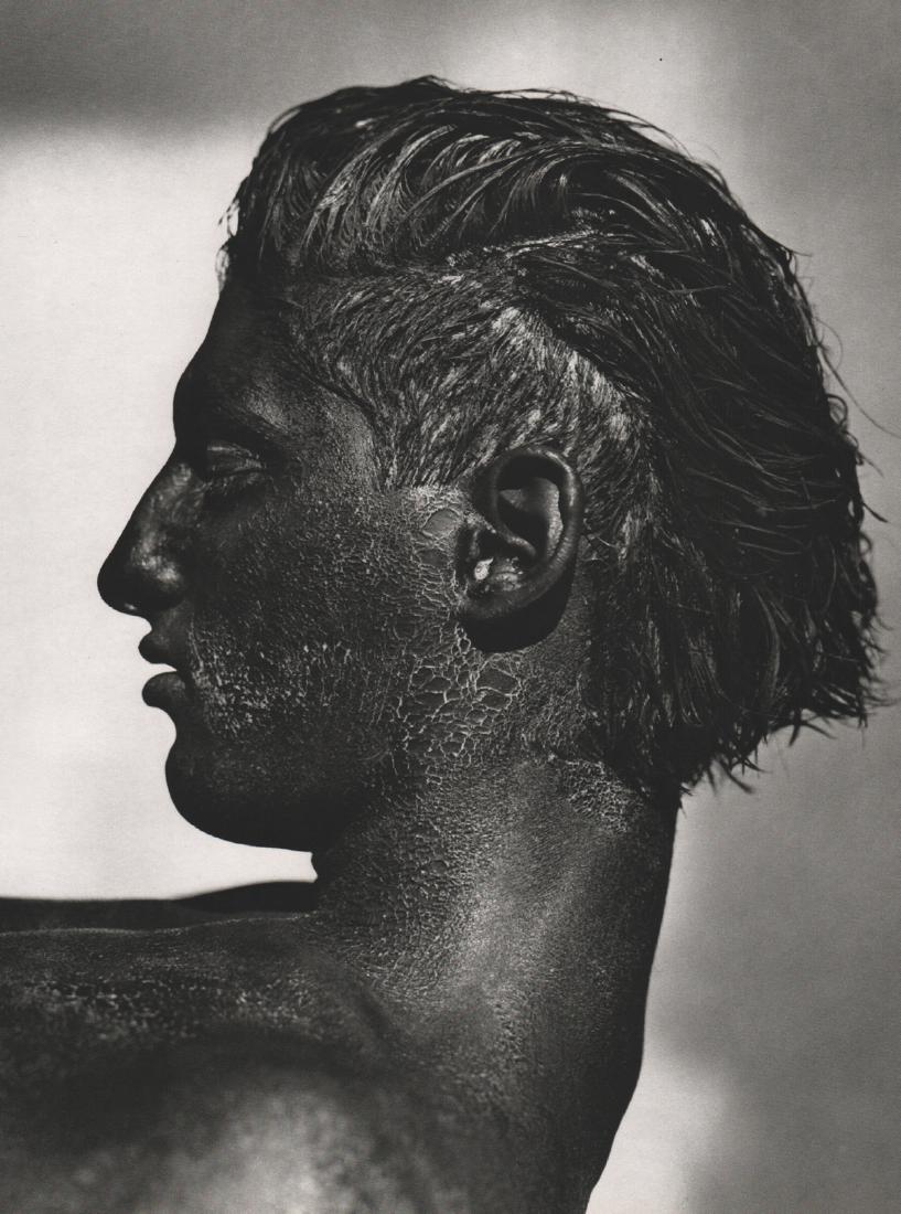 HERB RITTS - Tony with Black Face: Artist: HERB RITTS Print Title: Tony with Black Face, Los Angeles, 1986 Medium: Sheet-fed Gravure Printing Date: 1988 Printed in Japan Image Size: 10 X 14 inches Herb Ritts1952-2002) was an American f