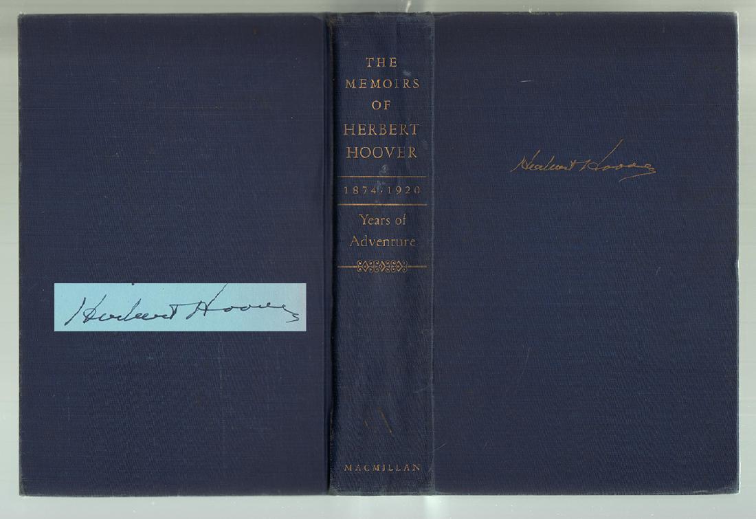 Memoirs of Herbert Hoover signed by President Hoover (1 of 3)