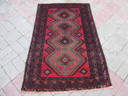 Semi Antique Baluchi Rug 4.5x2.9: This is a very good quality tribal Genuine hand knotted Semi Antique Baluchi Rug woven by master weaving house in Northern Regions of Afghanistan Afghanistan 4.5x2.9 Wool 2000 to 2005 Please note that